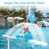 Pool Fountains Above and In-Ground Pools Dual Spray High Pressure Pool Sprinkler