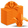EYCHEI 60 PIECES BURNT ORANGE SATIN NAPKINS 20X20 SATIN CLOTH NAPKINS
