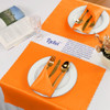 EYCHEI 60 PIECES BURNT ORANGE SATIN NAPKINS 20X20 SATIN CLOTH NAPKINS