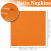 EYCHEI 60 PIECES BURNT ORANGE SATIN NAPKINS 20X20 SATIN CLOTH NAPKINS