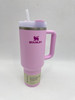 Stanley Quencher H2.0 Tumbler with Handle and Straw 40 oz Cherry Blossom