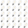 MINETOM 25 PACK S14 LED 0.6W RPLACEMENT LIGHT BULBS - WARM DIMMABLE E26 BASE New