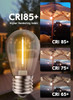 MINETOM 25 PACK S14 LED 0.6W RPLACEMENT LIGHT BULBS - WARM DIMMABLE E26 BASE New