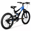 HYPER 20" FULL SUSPENSION BEAR MOUNTAIN BIKE 7-SPEED, STEEL FRAME - BLACK/BLUE