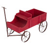 SHINE COMPANY DECORATIVE WAGON GARDEN PLANTER WOODEN WAGON YARD - RED SHINE COMPANY DECORATIVE WAGON GARDEN PLANTER WOODEN WAGON YARD - RED