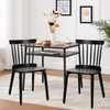 Windsor Chairs Set of 2, Farmhouse Spindle Back Dining Chairs with Bentwood Legs