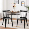 Windsor Chairs Set of 2, Farmhouse Spindle Back Dining Chairs with Bentwood Legs