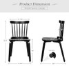 Windsor Chairs Set of 2, Farmhouse Spindle Back Dining Chairs with Bentwood Legs