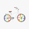 JETSON 24'' ZEPHYR CRUISER BIKE - WHITE/RAINBOW New