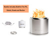 Solo Stove Bonfire Big Yard Bundle Portable Fire Pit Stainless Steel New