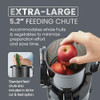 Elite Gourmet EJX320 Big Mouth Whole Fruit 5.2” Self-Feeding Chute, Cold Press