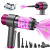 EYYA Handheld Car Vacuum Cleaner Cordless 15000PA High Power 135 - Gray/Pink