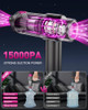 EYYA Handheld Car Vacuum Cleaner Cordless 15000PA High Power 135 - Gray/Pink