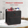 YSSOA FOLDABLE CAR TRASH CAN WITH STORAGE POCKETS CAR GARBAGE CAN BLACK