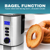 Elite Gourmet ECT4400B# Long Slot 4 Slice Toaster Count Up Toast Stainless Steel