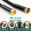 Garden Hose 100FT Non-Expanding Lightweight Hose 8 Function Nozzle - BLACK Garden Hose 100FT Non-Expanding Lightweight Hose 8 Function Nozzle - BLACK
