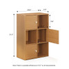 FURINNO PASIR 3-TIER SHELF WITH 3 DOOR/ROUND HANDLE LIGHT CHERRY - LIGHT CHERRY