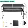 FUNDANGO FOLDING CAMPING TABLE, 4 FT ADJUSTABLE 9C2108 - BLACK