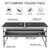 FUNDANGO FOLDING CAMPING TABLE, 4 FT ADJUSTABLE 9C2108 - BLACK