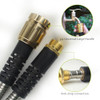 RELXITL 100FT METAL GARDEN HOSE STAINLESS HEAVY DUTY FLEXIBLE - YELLOW