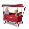 RADIO FLYER 3-IN-1 EZ FOLD WAGON WITH CANOPY, SEAT BELTS - RED
