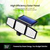 HOME ZONE SECURITY 2 PACKS SOLAR FLOOD LIGHTS OUTDOOR MOTION SENSOR - BLACK