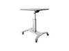 StarTech.com Sit Stand Mobile Workstation - Rolling Desk - One-Touch Height