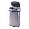 FDW KITCHEN TRASH CAN WITH LID BRUSHED STAINLESS STEEL RECTANGULAR TC-1350R