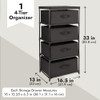 JUVALE 4-TIER TALL CLOSET DRESSER WITH DRAWERS CLOTHES ORGANIZER SMALL - BLACK New