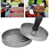 AMZCHEF BURGER MAKER ALUMINUM DIE CASTING BURGER PRESS NON STICK - BLACK/SILVER