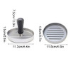 AMZCHEF BURGER MAKER ALUMINUM DIE CASTING BURGER PRESS NON STICK - BLACK/SILVER