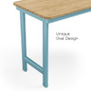 EVEREST 44 IN. WIDE WORK TABLE - MODERN BLUE WITH BAMBOO COLOR