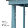EVEREST 44 IN. WIDE WORK TABLE - MODERN BLUE WITH BAMBOO COLOR