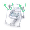 Ingenuity Compact Lightweight Portable Baby Swing, 0-9 Months - Abernathy