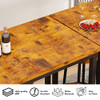 AWQM Bar Table and Chairs Set Industrial Counter Height Pub Table 5 Pieces