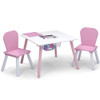 DELTA CHILDREN 4-PIECE TODDLER PLAYROOM SET, PINK/WHITE