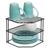 SMART DESIGN 3-TIER KITCHEN CORNER SHELF RACK, STEEL FRAME, 9 X 7.9 INCH - BLACK New