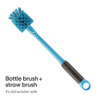 OWALA 2-IN-1 WATER BOTTLE BRUSH CLEANER AND WATER BOTTLE - SMOKEY BLUE New