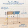 ECR4KIDS 2-Station Sand and Water Adjustable Play Table, Sand/Powder Blue