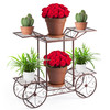 SORBUS GARDEN CART STAND FLOWER POT PLANT HOLDER 6 TIERS PARISIAN BRONZE SORBUS GARDEN CART STAND FLOWER POT PLANT HOLDER 6 TIERS PARISIAN BRONZE
