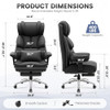 BESTGLORY OFFICE DESK CHAIR BIG AND TALL LEATHER GAMING CHAIR MP-309 - BLACK