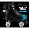 ROLLER DERBY YOUTH ADULT CUSTOM FIT QUAD ROLLER SKATES - SIZE: 7-10 - BLACK
