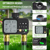 TJJFMM Sprinkler Timer for Garden Hose, 2 Outlet 8 Programmable, WT08- BLACK