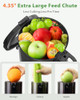 ECOSELF JUICER MACHINES 4.35" LARGE FEED CHUTE HANDS FREE COLD PRESS - BLACK