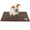 PETMAKER DOG DOOR MAT 36X26-INCH LARGE ENTRYWAY RUG NON-SLIP BACK - BROWN New