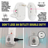 BELL AND HOWELL ULTRASONIC PEST REPELLERS WITH EXTRA OUTLET 3 PACK WHITE New