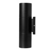 HOME ZONE SECURITY LED MODERN WALL & PORCH SCONCE LIGHT 2-SET - BLACK