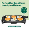 BELLA ELECTRIC GRIDDLE WITH CRUMB TRAY SMOKELESS INDOOR GRILL ZJ-8603 - BLACK