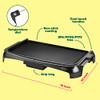 BELLA ELECTRIC GRIDDLE WITH CRUMB TRAY SMOKELESS INDOOR GRILL ZJ-8603 - BLACK
