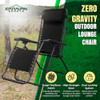 CARAVAN SPORTS ZERO GRAVITY OUTDOOR FOLDING PATIO RECLINER CHAIR - BLACK